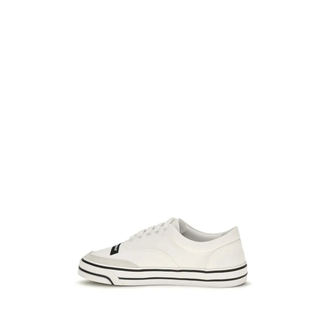 Dolce &amp; Gabbana White Cotton Low Top Sneakers