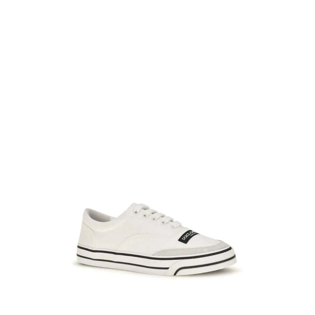 Dolce &amp; Gabbana White Cotton Low Top Sneakers