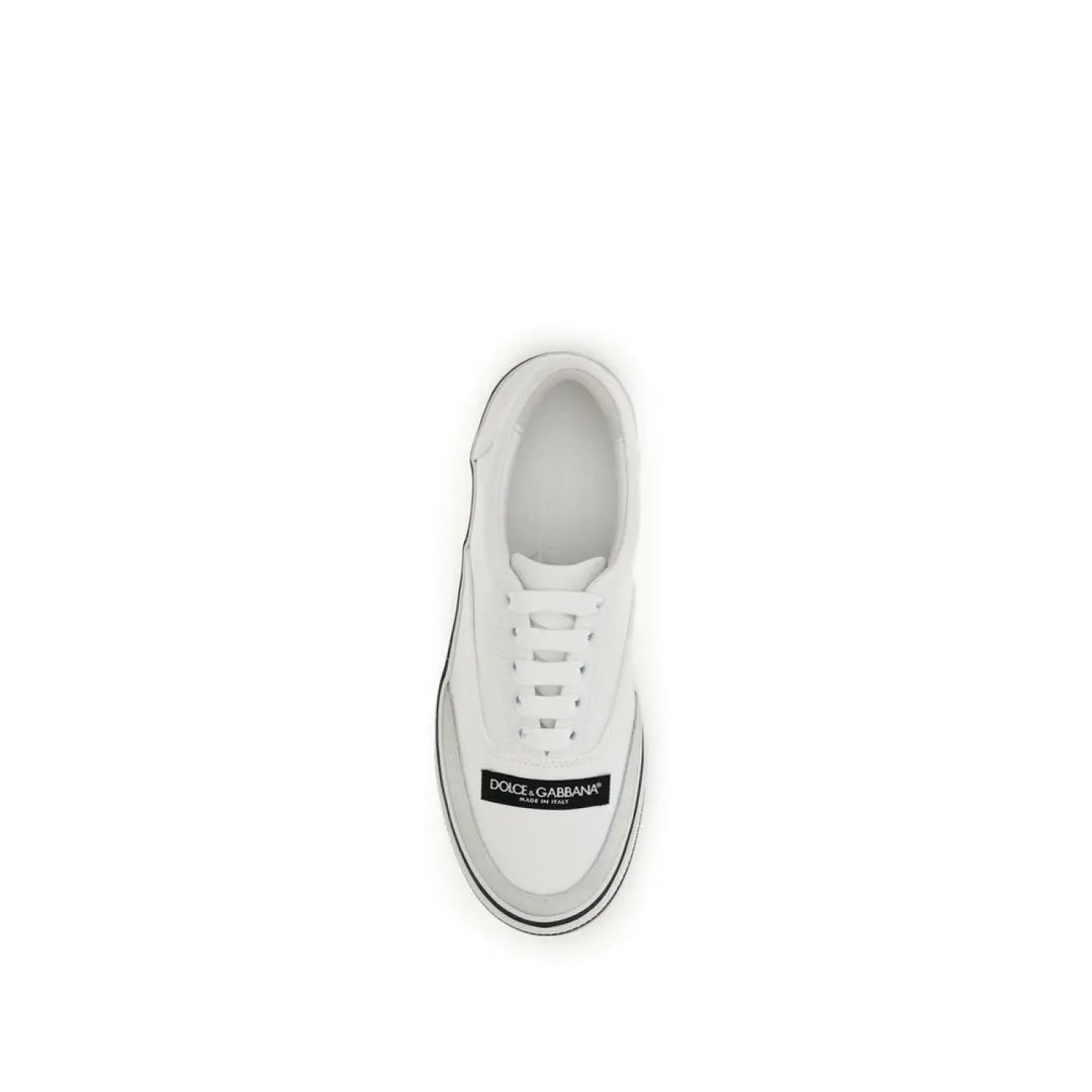 Dolce &amp; Gabbana White Cotton Low Top Sneakers