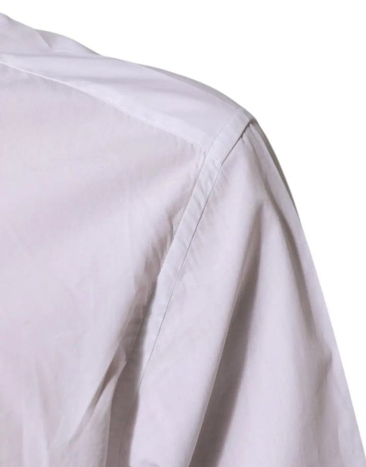 Dolce &amp; Gabbana White Cotton MARTINI Men Formal Dress Shirt