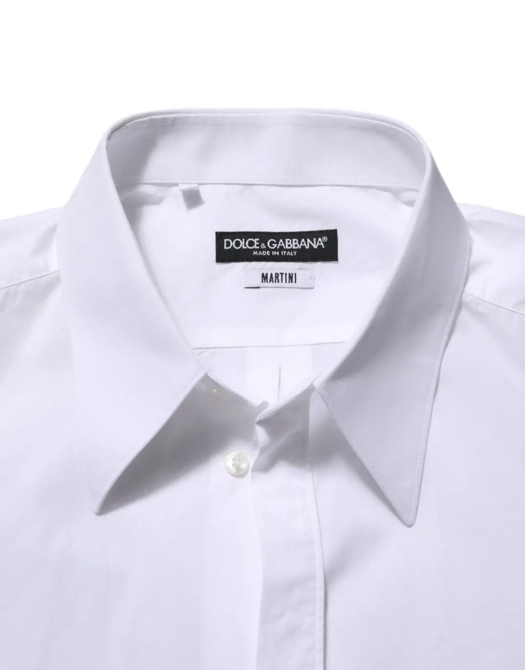 Dolce &amp; Gabbana White Cotton MARTINI Men Formal Dress Shirt