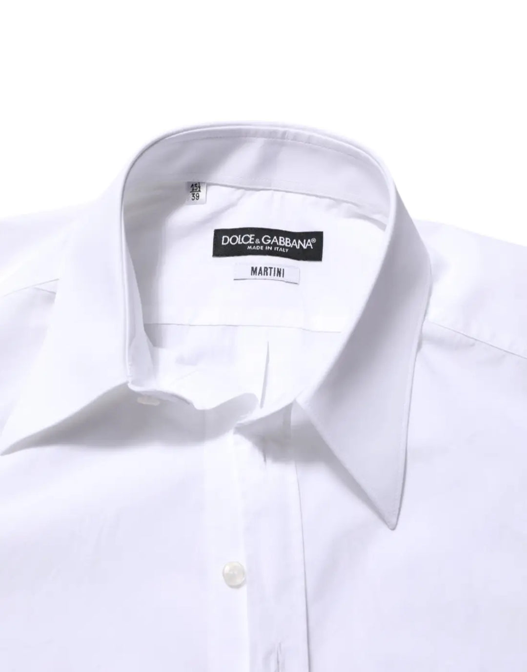 Dolce &amp; Gabbana White Cotton MARTINI Men Formal Dress Shirt