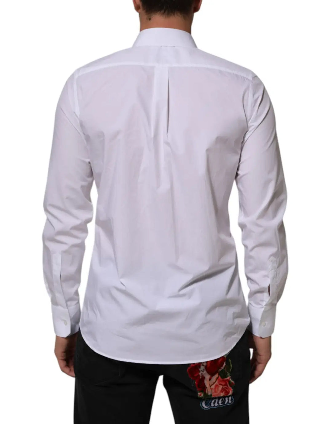 Dolce &amp; Gabbana White Cotton MARTINI Men Formal Dress Shirt