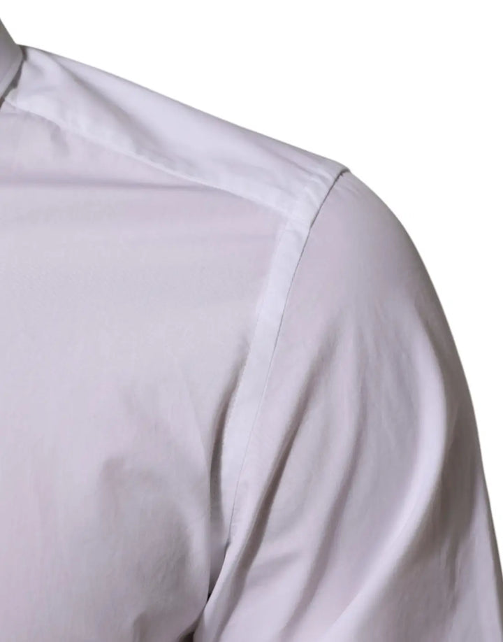 Dolce &amp; Gabbana White Cotton MARTINI Men Formal Dress Shirt