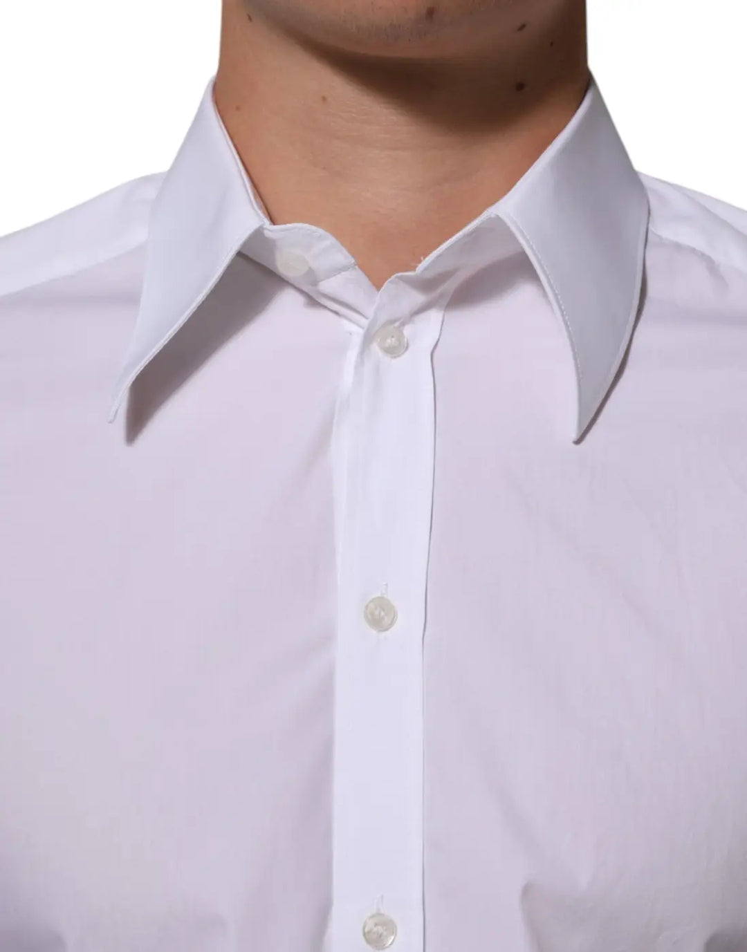Dolce &amp; Gabbana White Cotton MARTINI Men Formal Dress Shirt
