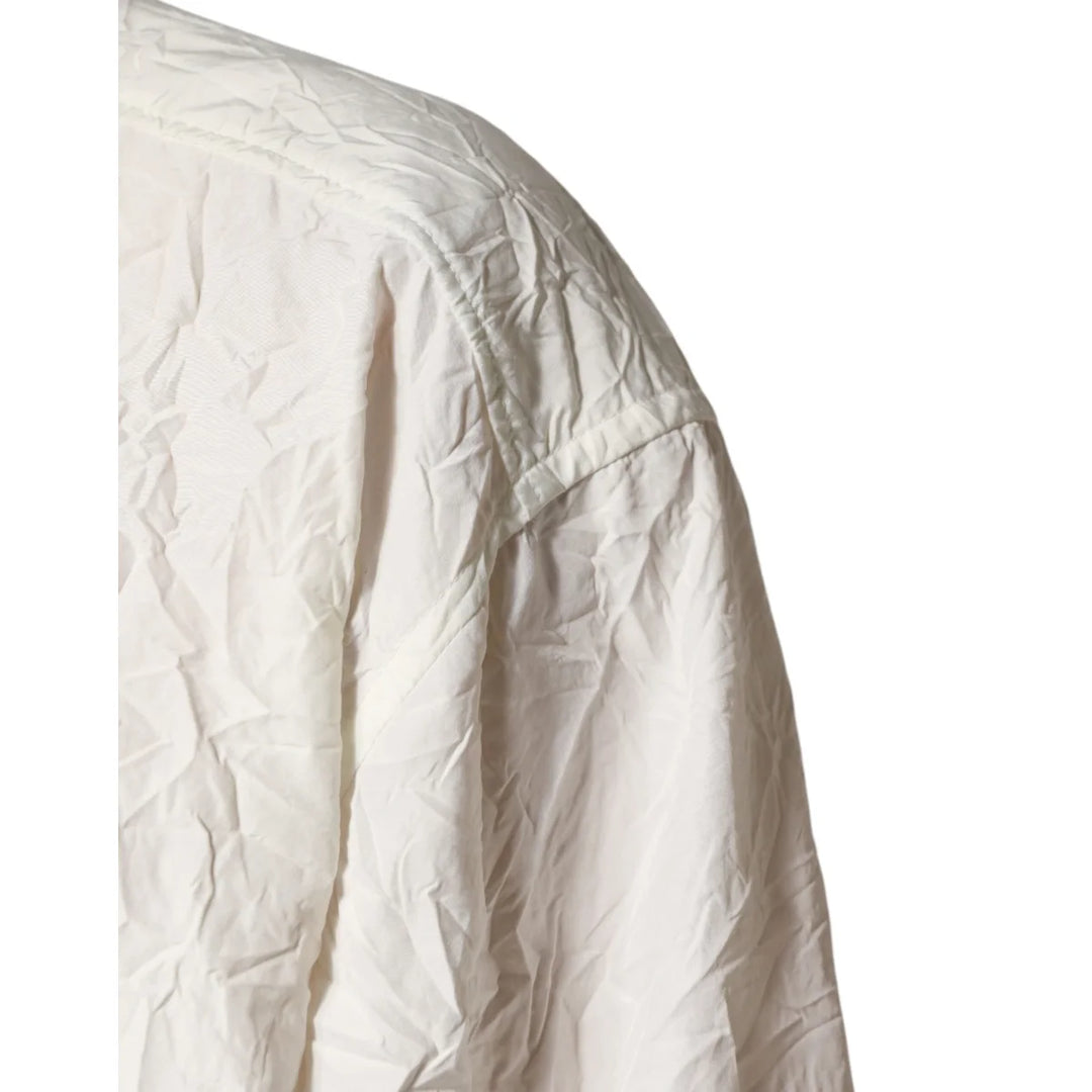 Dolce and Gabbana White Cotton Men Long Sleeve Shirt Tailored Fit &