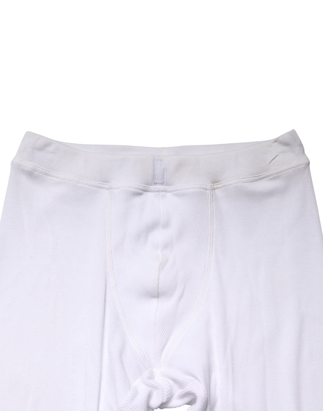 Dolce &amp; Gabbana White Cotton Mid Waist Tights Leggings Pants