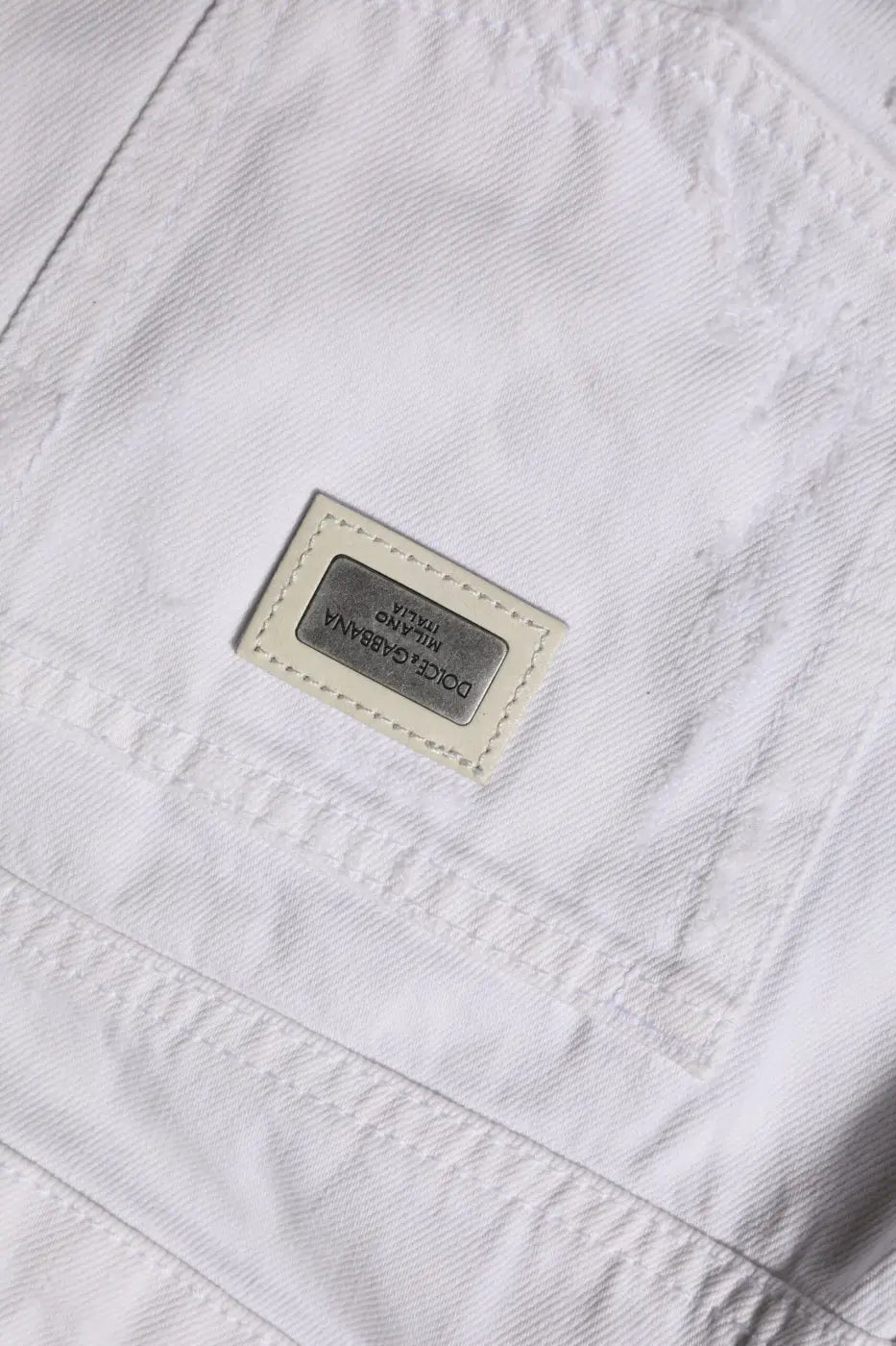 Dolce &amp; Gabbana White Cotton Mid Waisted Women Denim Jeans