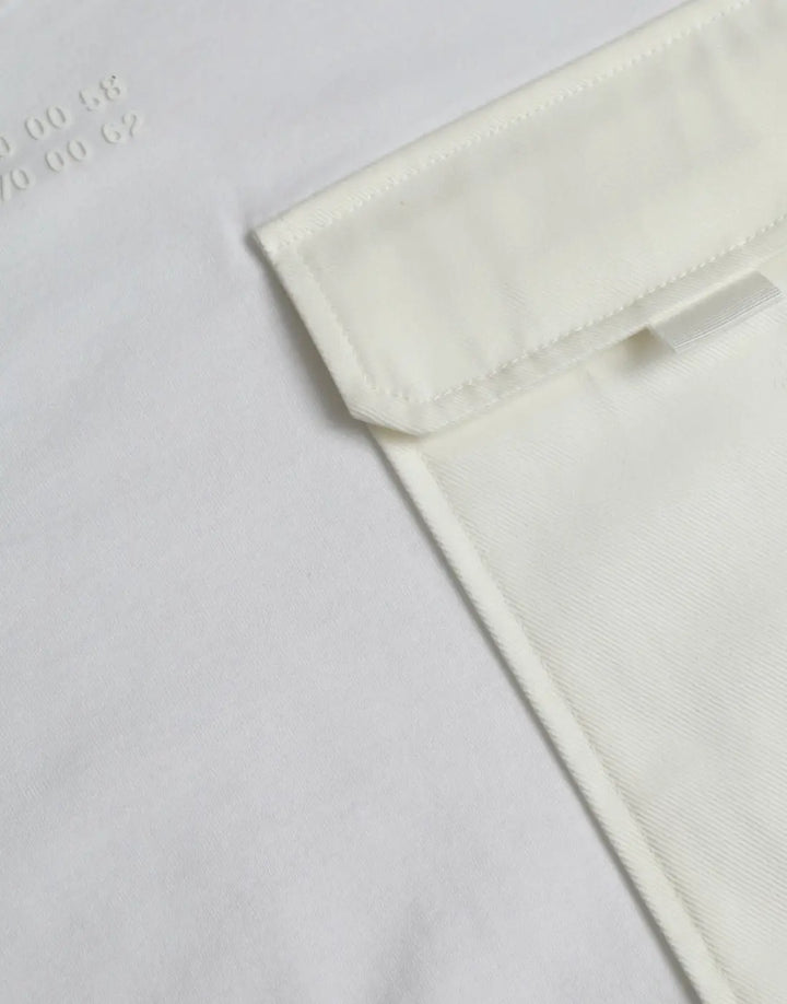 Dolce &amp; Gabbana White Cotton Pocket Short Sleeves T-shirt