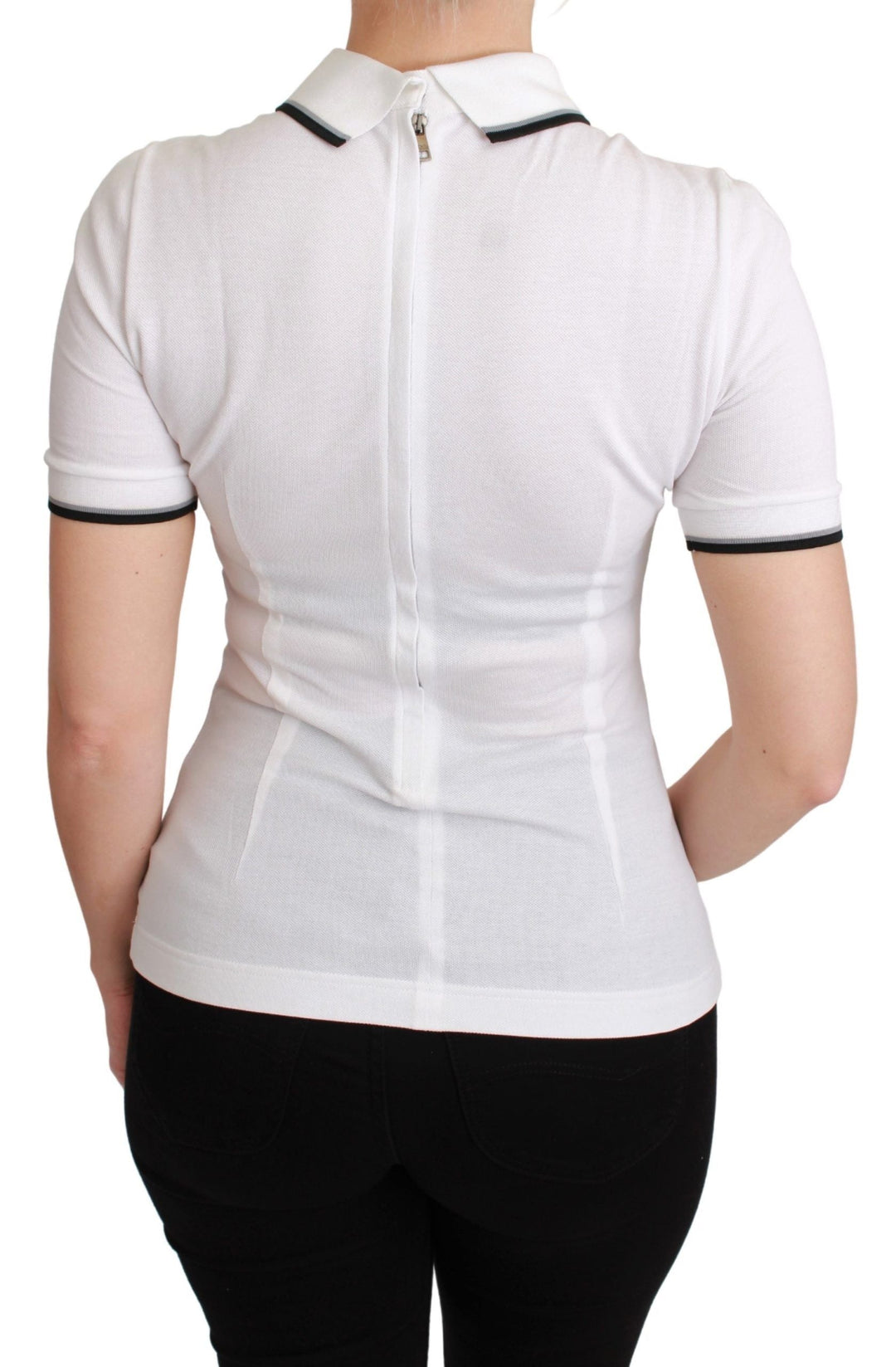 Dolce &amp; Gabbana - White Cotton Polo 