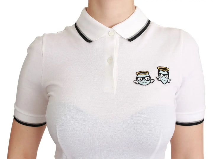 Dolce &amp; Gabbana White Cotton Polo 