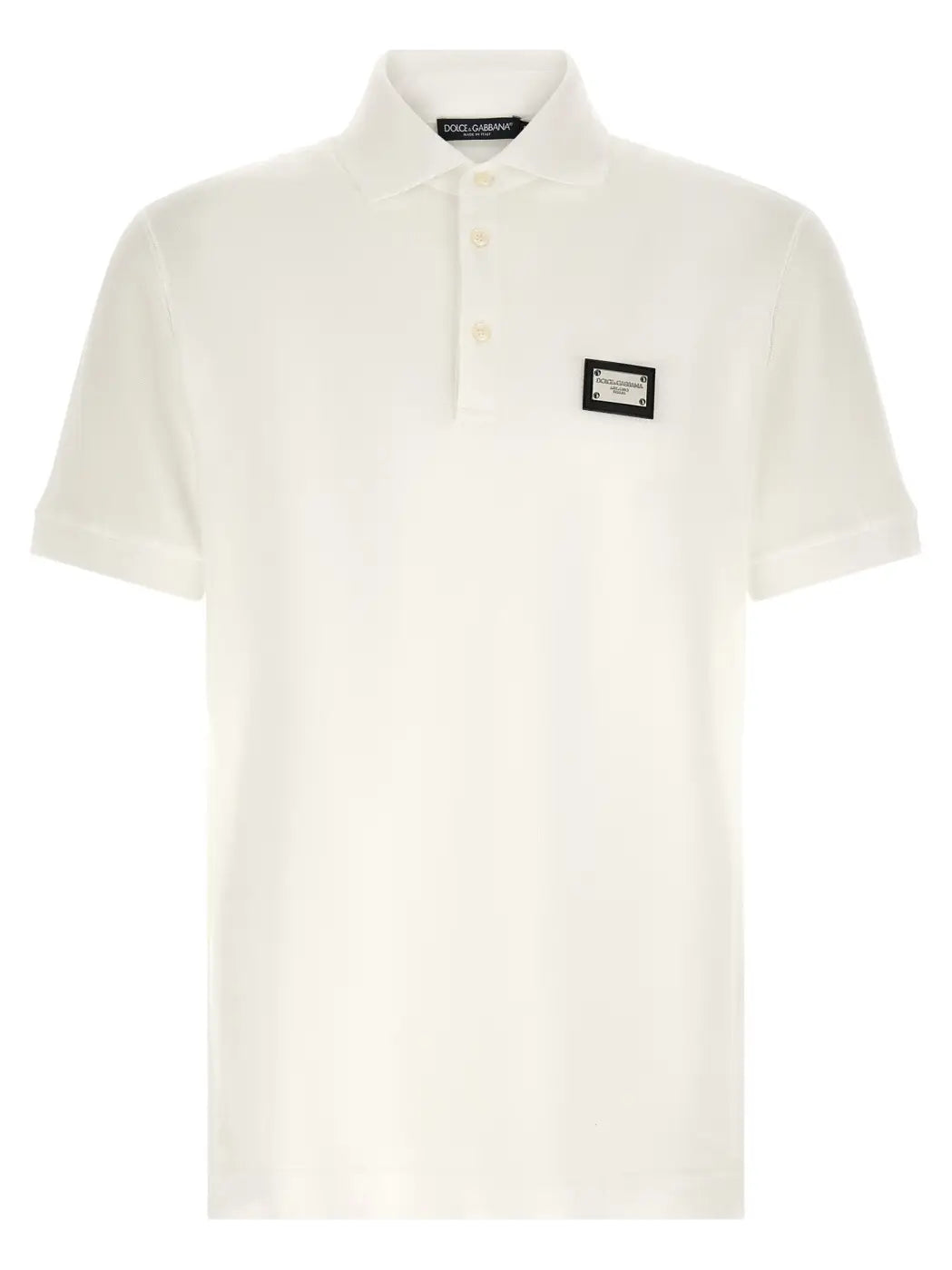Dolce &amp; Gabbana White Cotton Polo Shirt