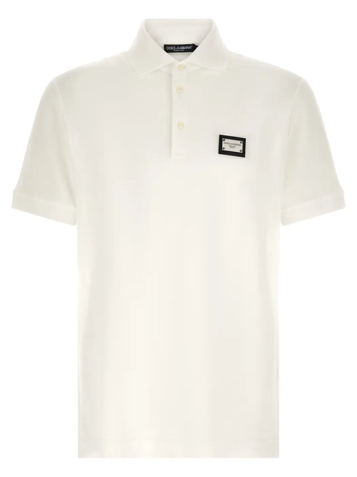 Dolce &amp; Gabbana White Cotton Polo Shirt
