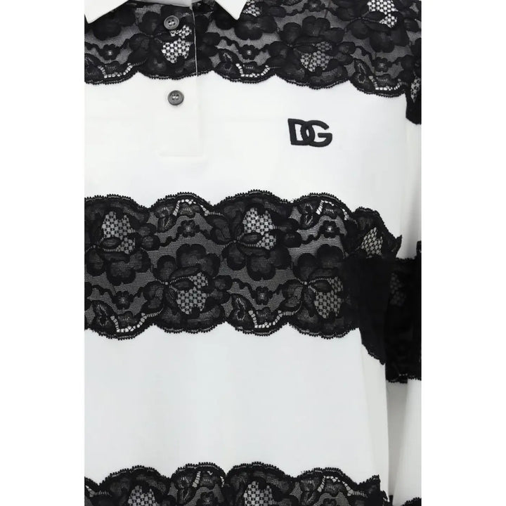 Dolce &amp; Gabbana White Cotton Polo Shirt