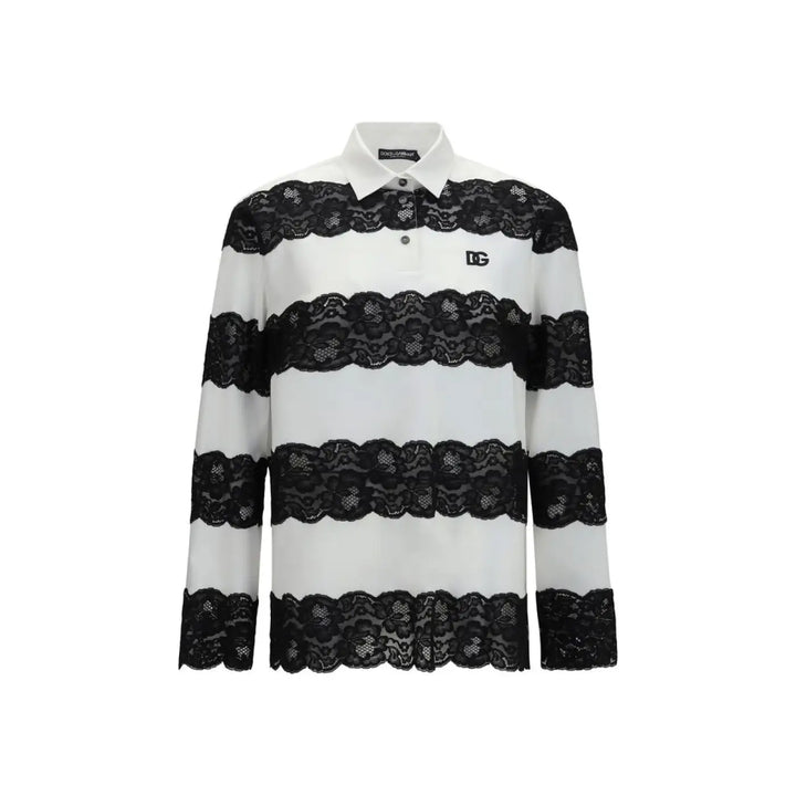 Dolce &amp; Gabbana White Cotton Polo Shirt