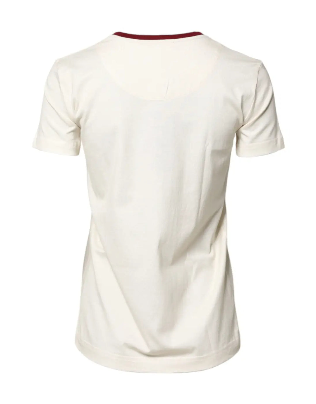 Dolce &amp; Gabbana White Cotton Print Short Sleeves Top T-shirt