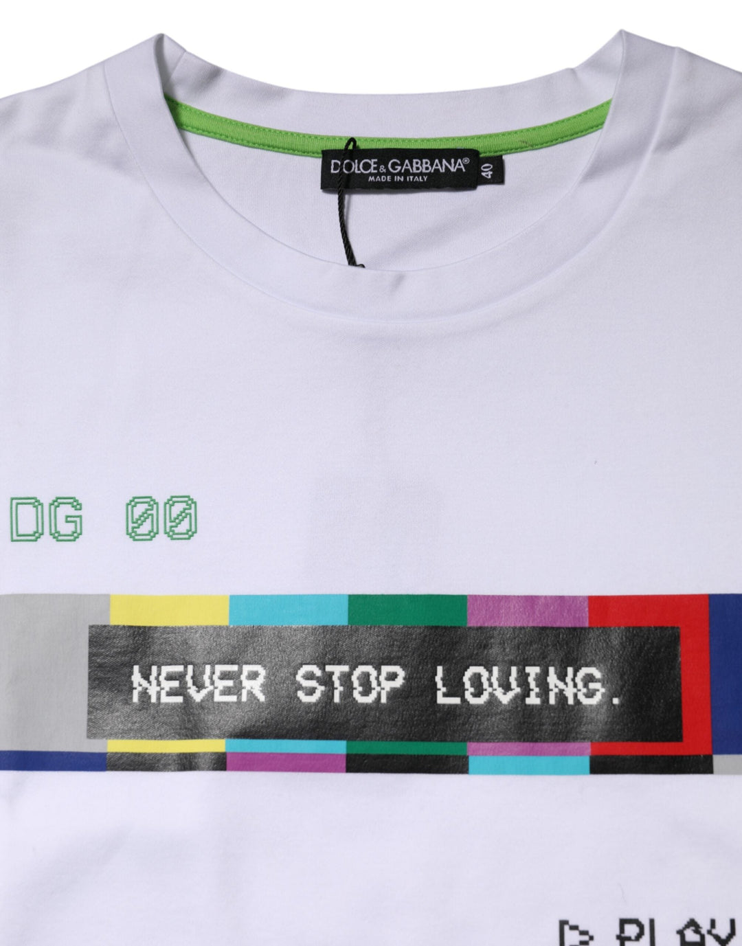 Dolce &amp; Gabbana - White Cotton Printed Short Sleeves T-shirt