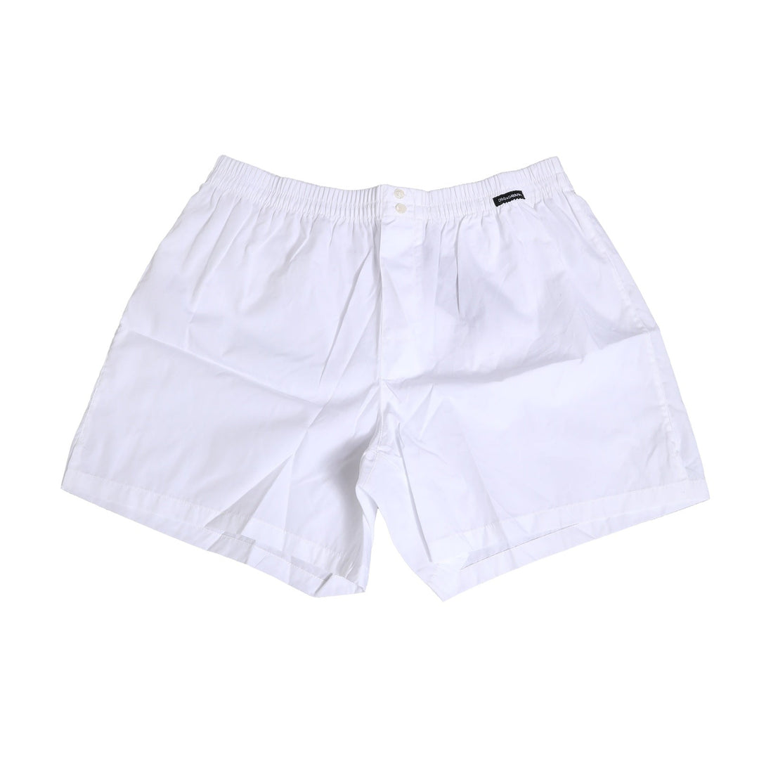 Dolce &amp; Gabbana White Cotton Regular Boxer Shorts Underwear
