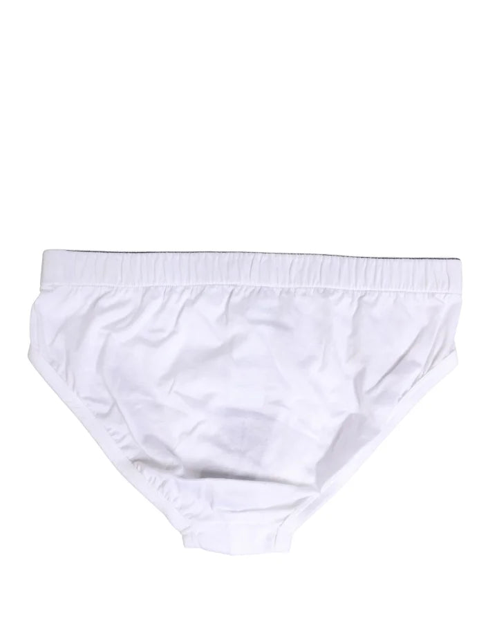 Dolce &amp; Gabbana White Cotton Regular Men Midi Brief Underwear