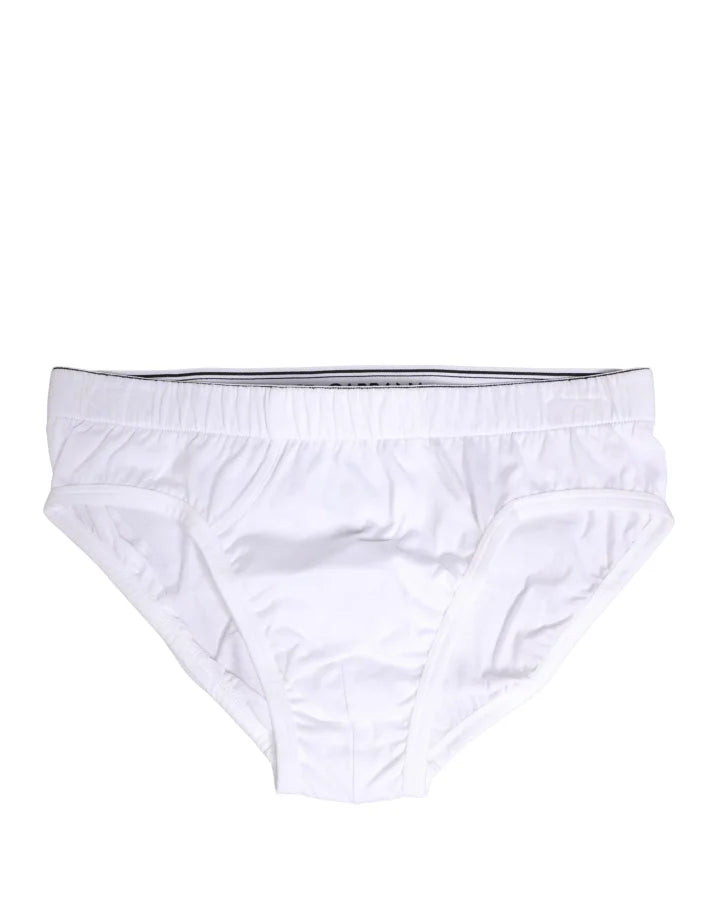 Dolce &amp; Gabbana White Cotton Regular Men Midi Brief Underwear