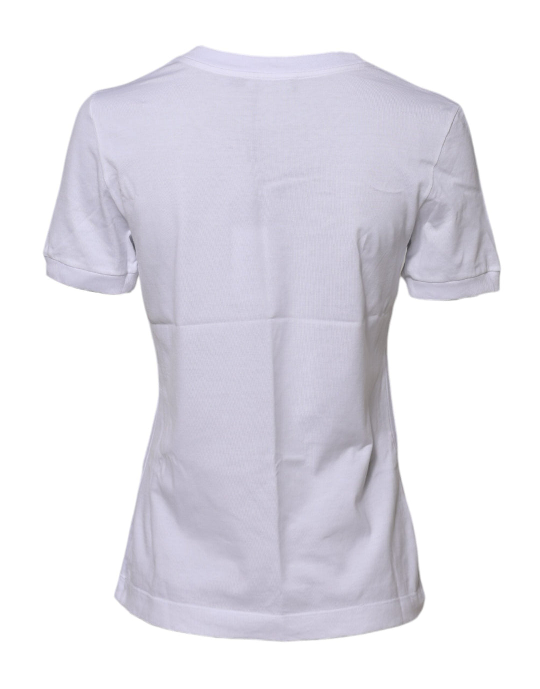 Dolce &amp; Gabbana - White Cotton Round Neck Short Sleeves T-shirt