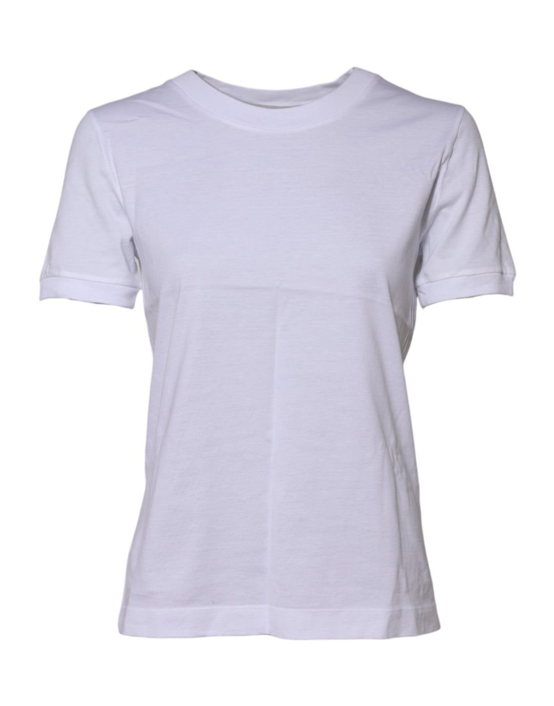 Dolce &amp; Gabbana - White Cotton Round Neck Short Sleeves T-shirt