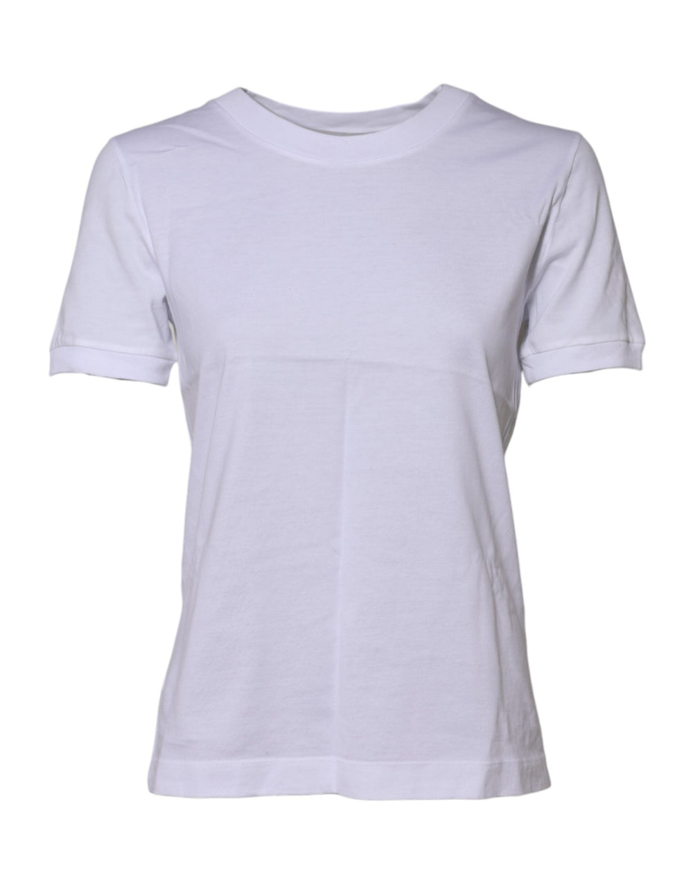 Dolce & Gabbana - White Cotton Round Neck Short Sleeves T-shirt