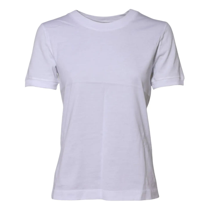 Dolce &amp; Gabbana White Cotton Round Neck Short Sleeves T-shirt