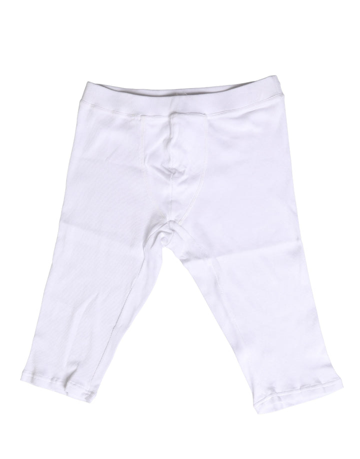 Dolce &amp; Gabbana White Cotton Short Johns Men Pants Underwear