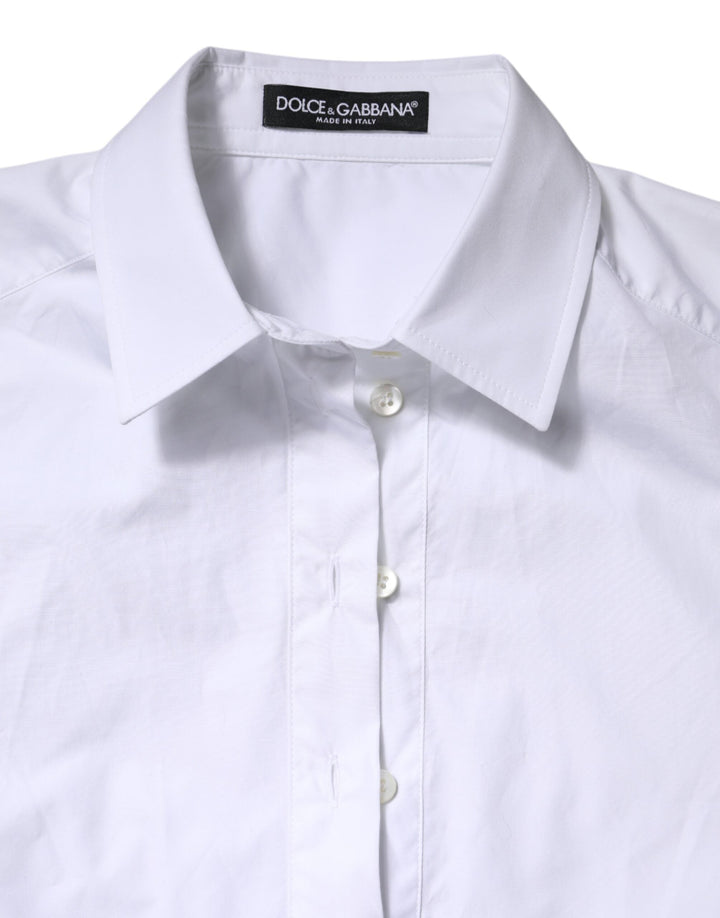 Dolce &amp; Gabbana Polos - Women’s White Cotton Short Sleeves Collared Polo Top