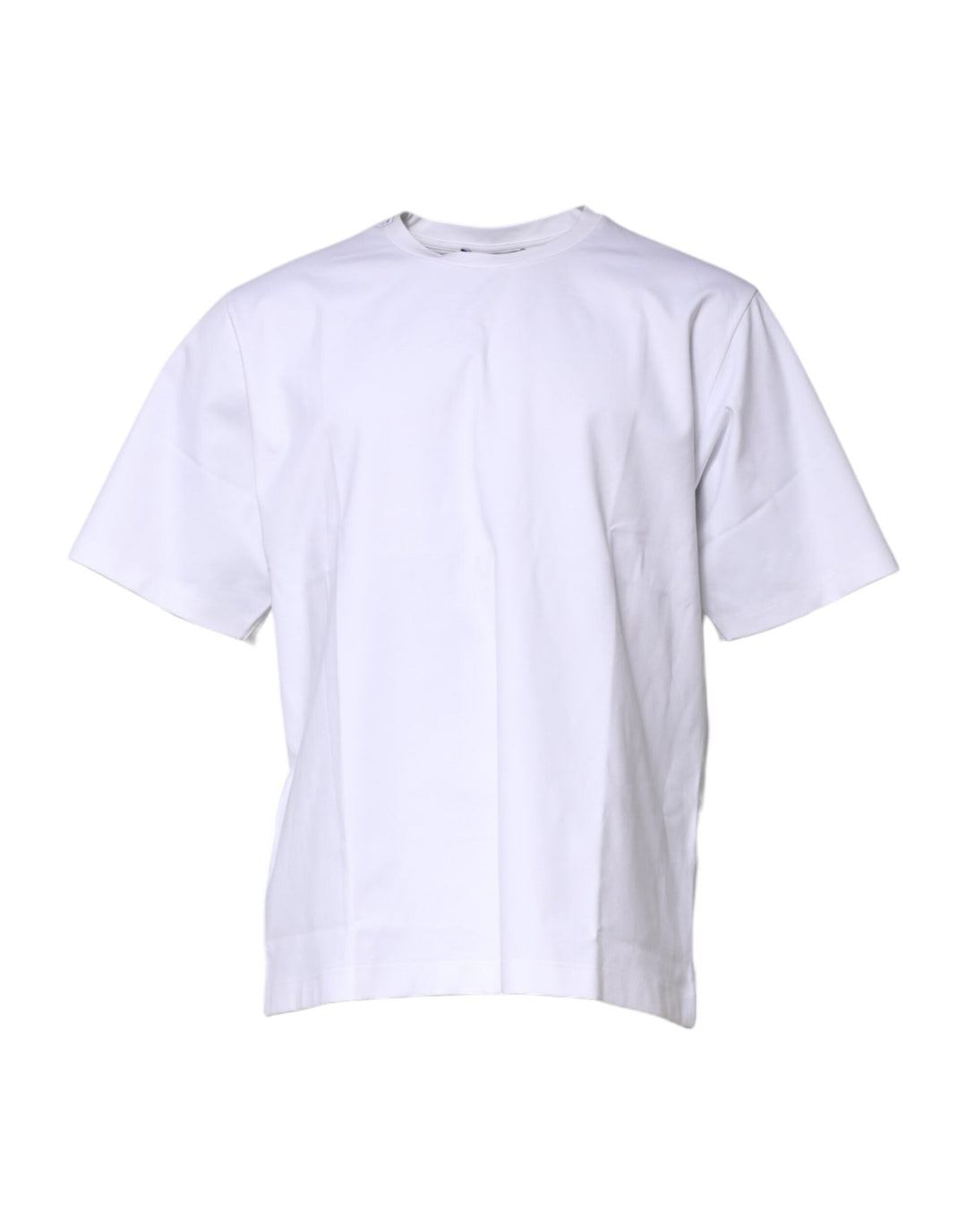 Dolce &amp; Gabbana White Cotton Short Sleeves Crew Neck T-shirt