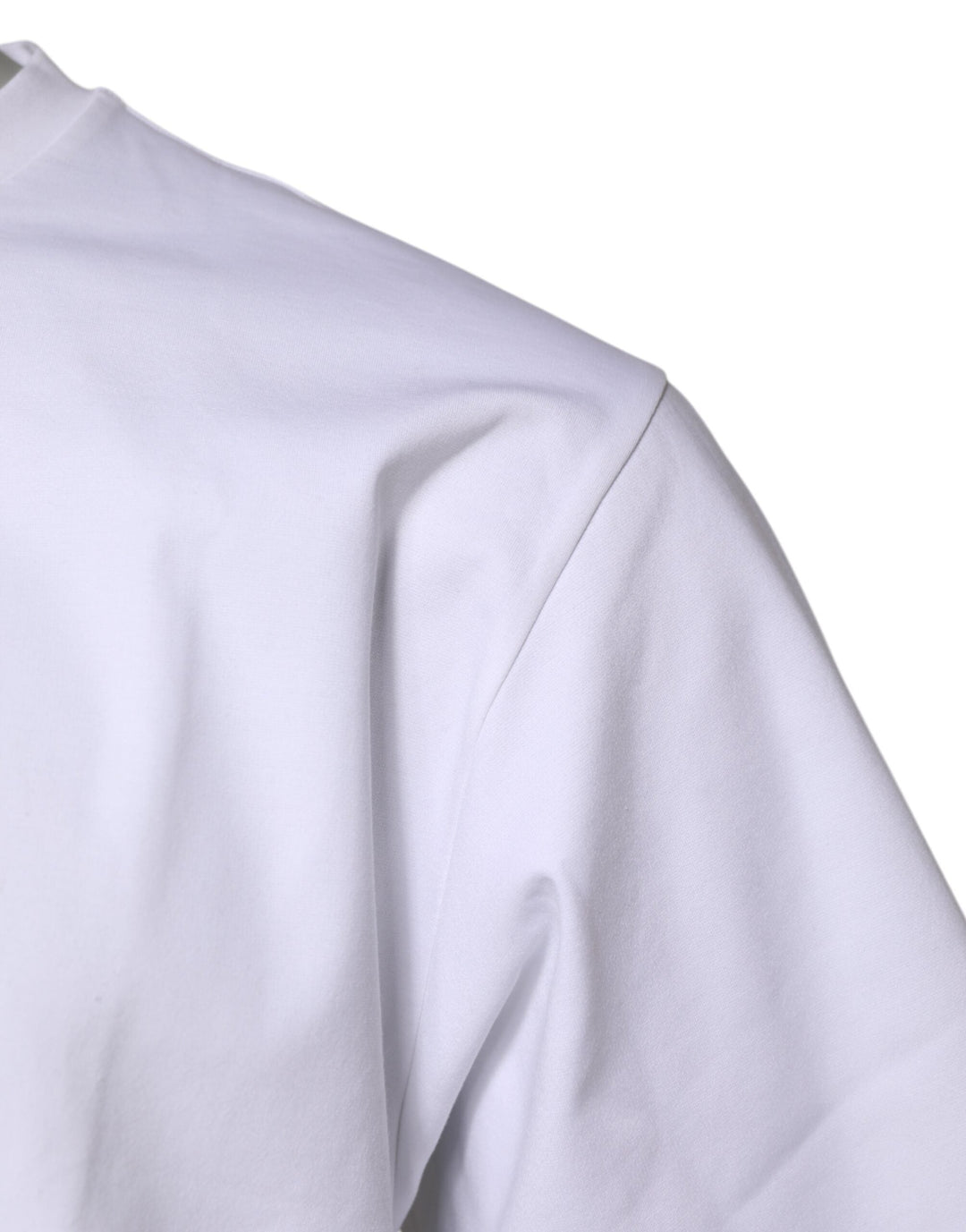 Dolce &amp; Gabbana White Cotton Short Sleeves Crew Neck T-shirt
