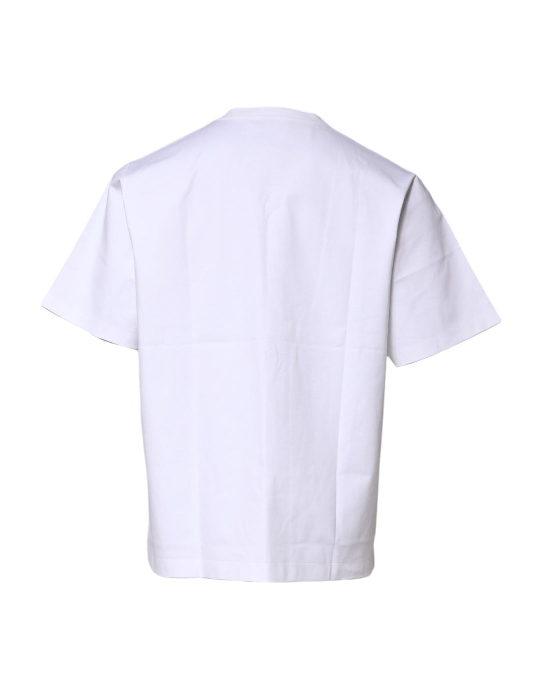 Dolce &amp; Gabbana White Cotton Short Sleeves Crew Neck T-shirt
