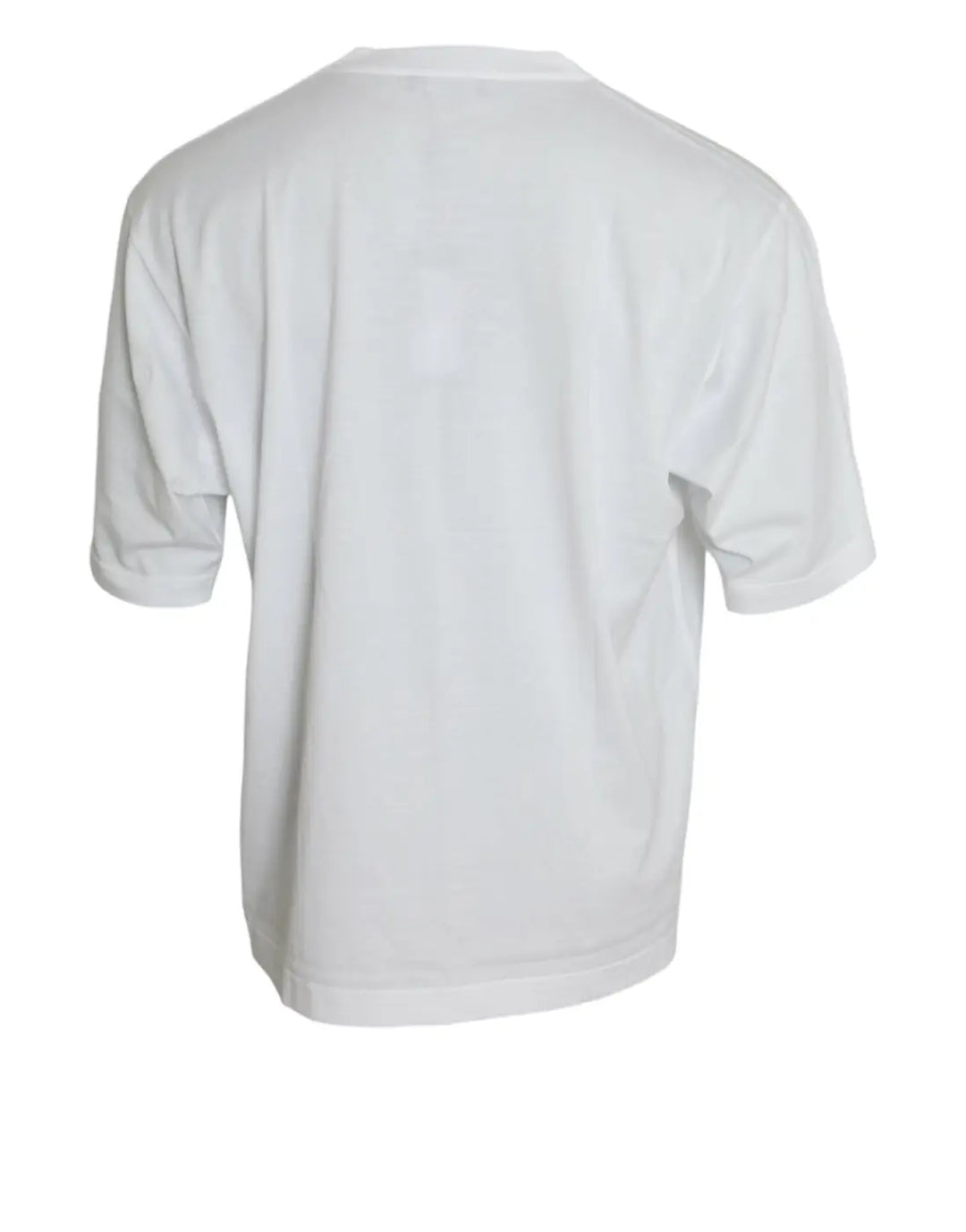 Dolce &amp; Gabbana White Cotton Short Sleeves Crewneck T-shirt