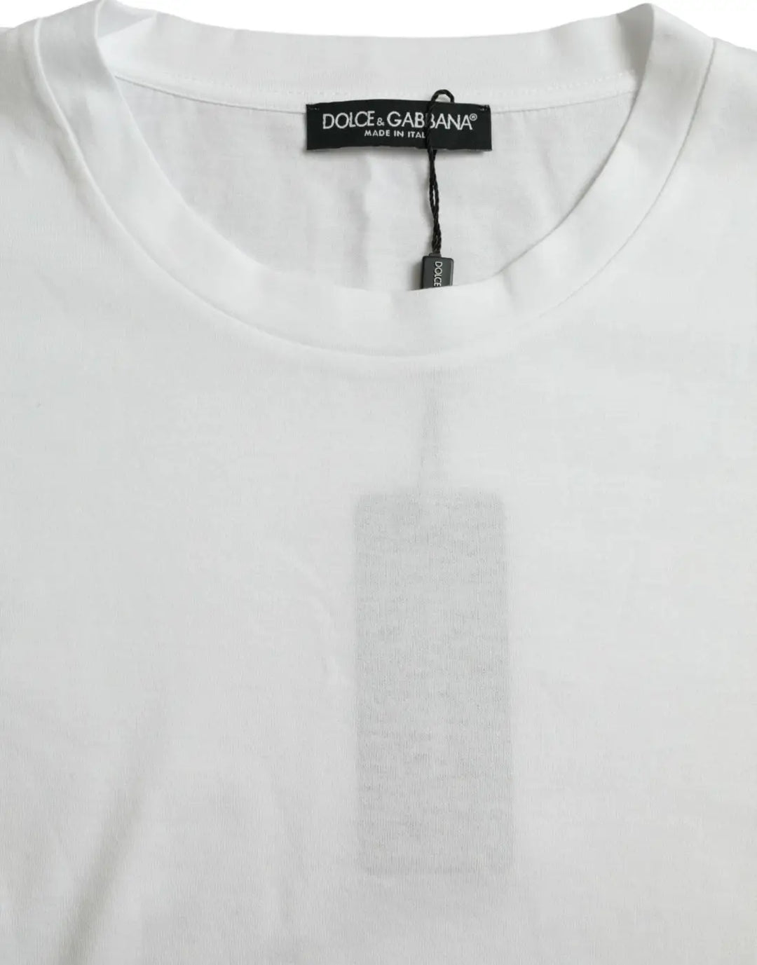 Dolce &amp; Gabbana White Cotton Short Sleeves Crewneck T-shirt
