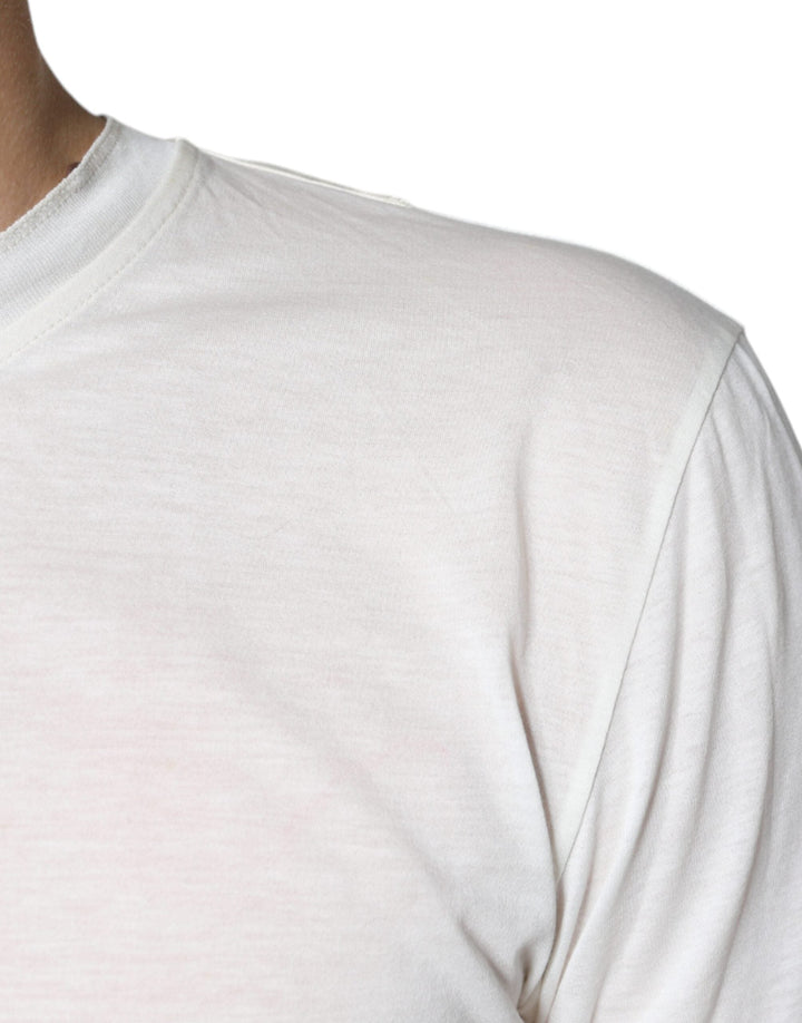 Dolce &amp; Gabbana off White Cotton Short Sleeves T-shirt