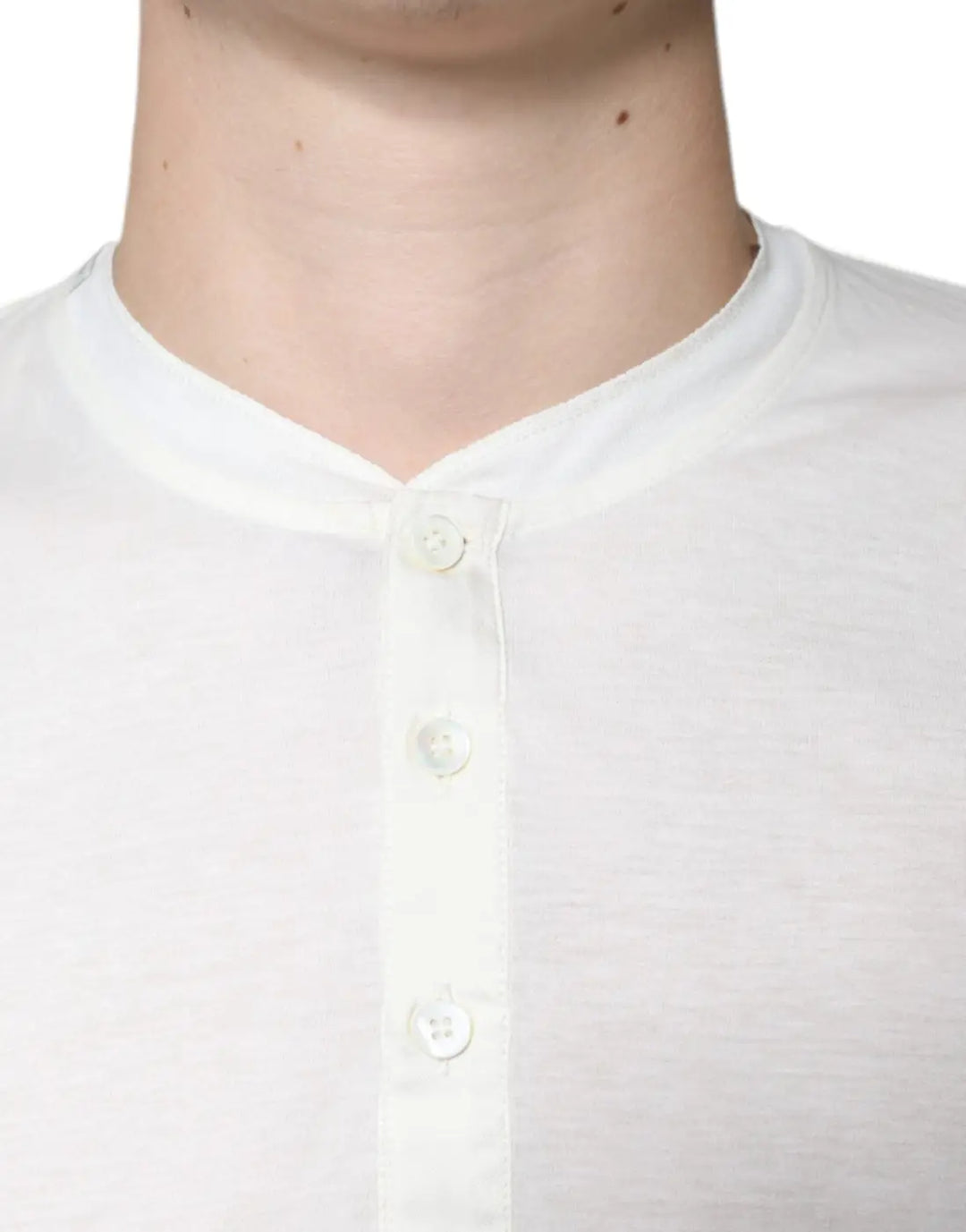 Dolce &amp; Gabbana Off White Cotton Short Sleeves T-shirt