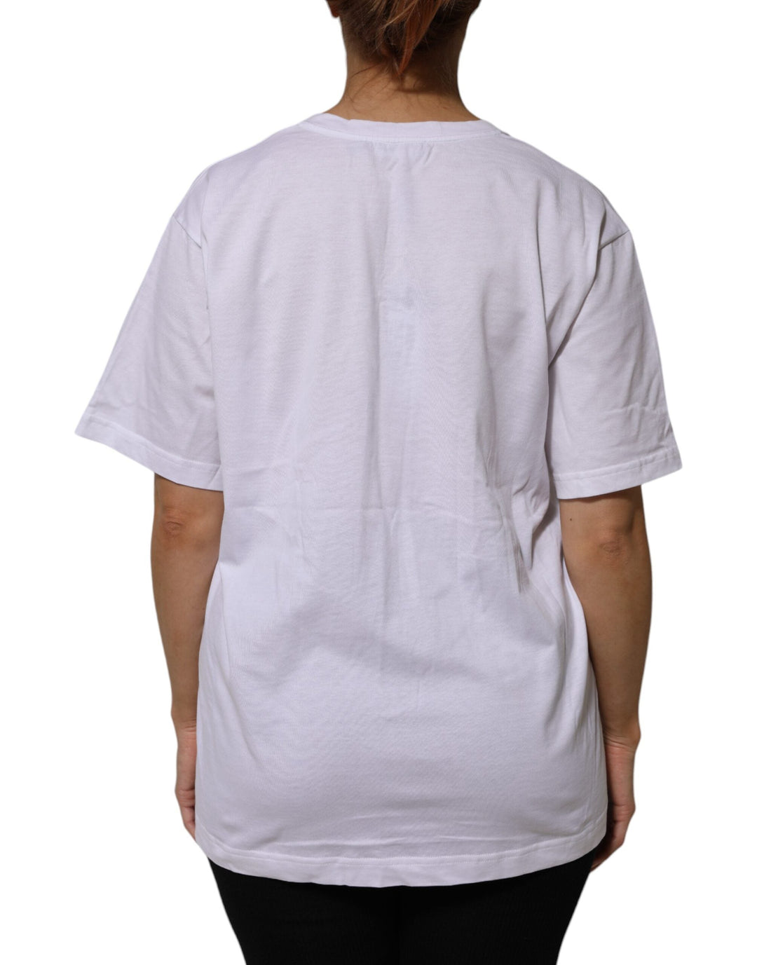 Dolce &amp; Gabbana - White Cotton Short Sleeves V-neck T-shirt