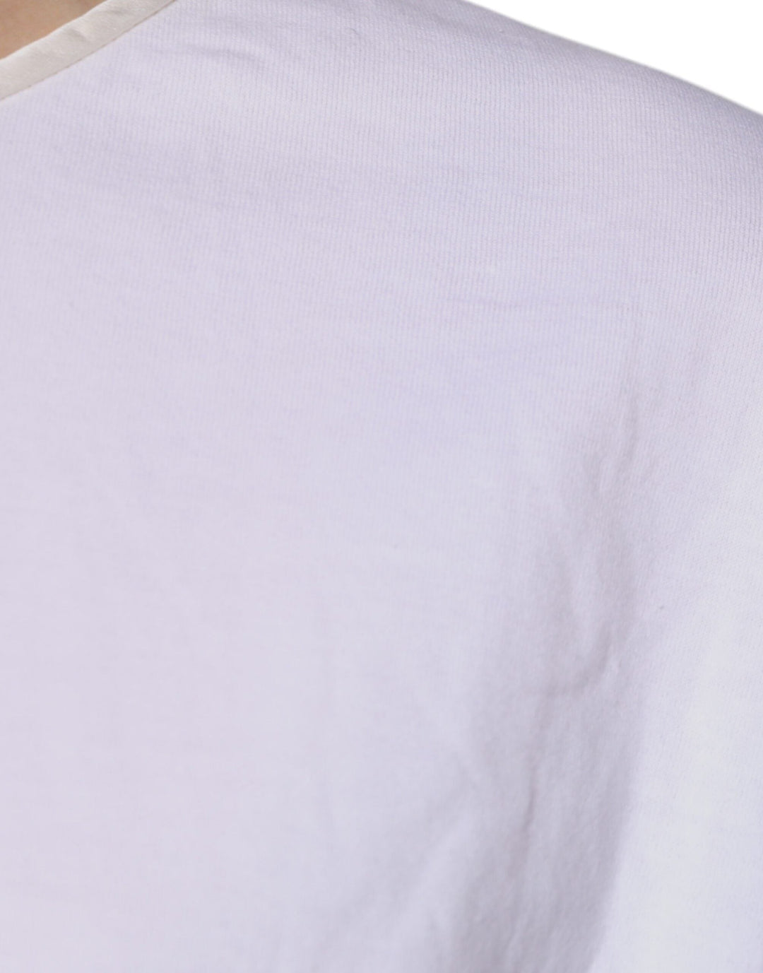Dolce &amp; Gabbana - White Cotton Silk Round Neck Wrap Blouse Top