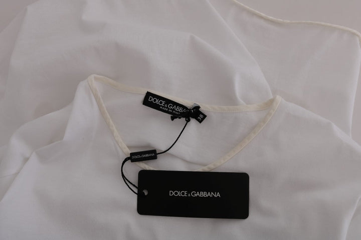 Dolce &amp; Gabbana - White Cotton Silk T-Shirt