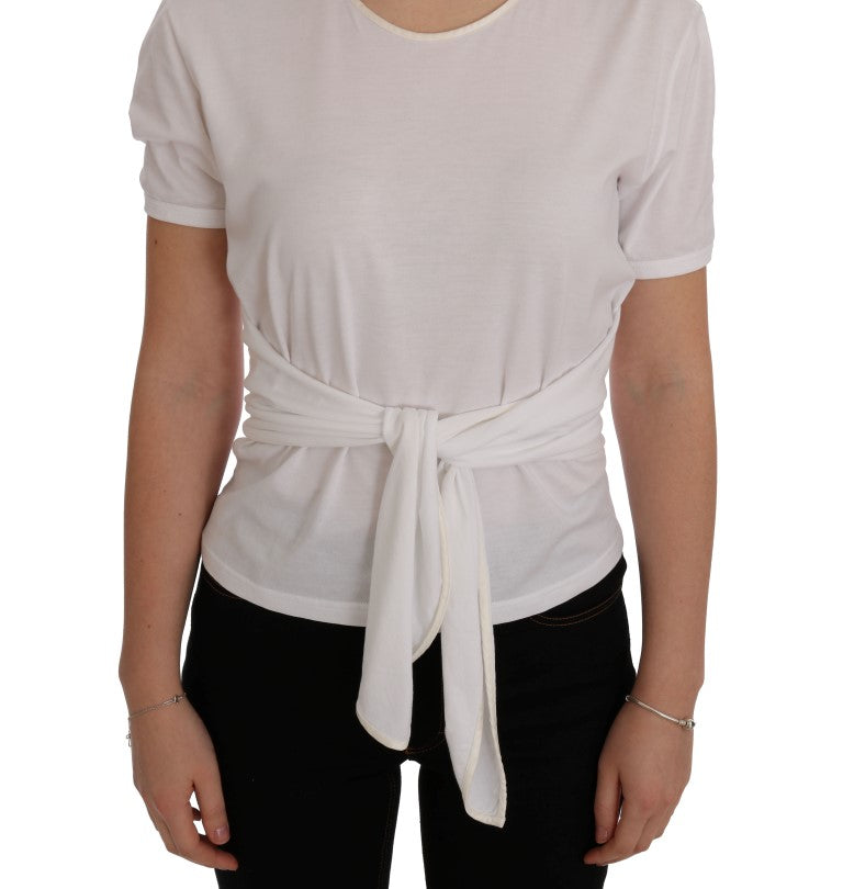 Dolce &amp; Gabbana - White Cotton Silk T-Shirt