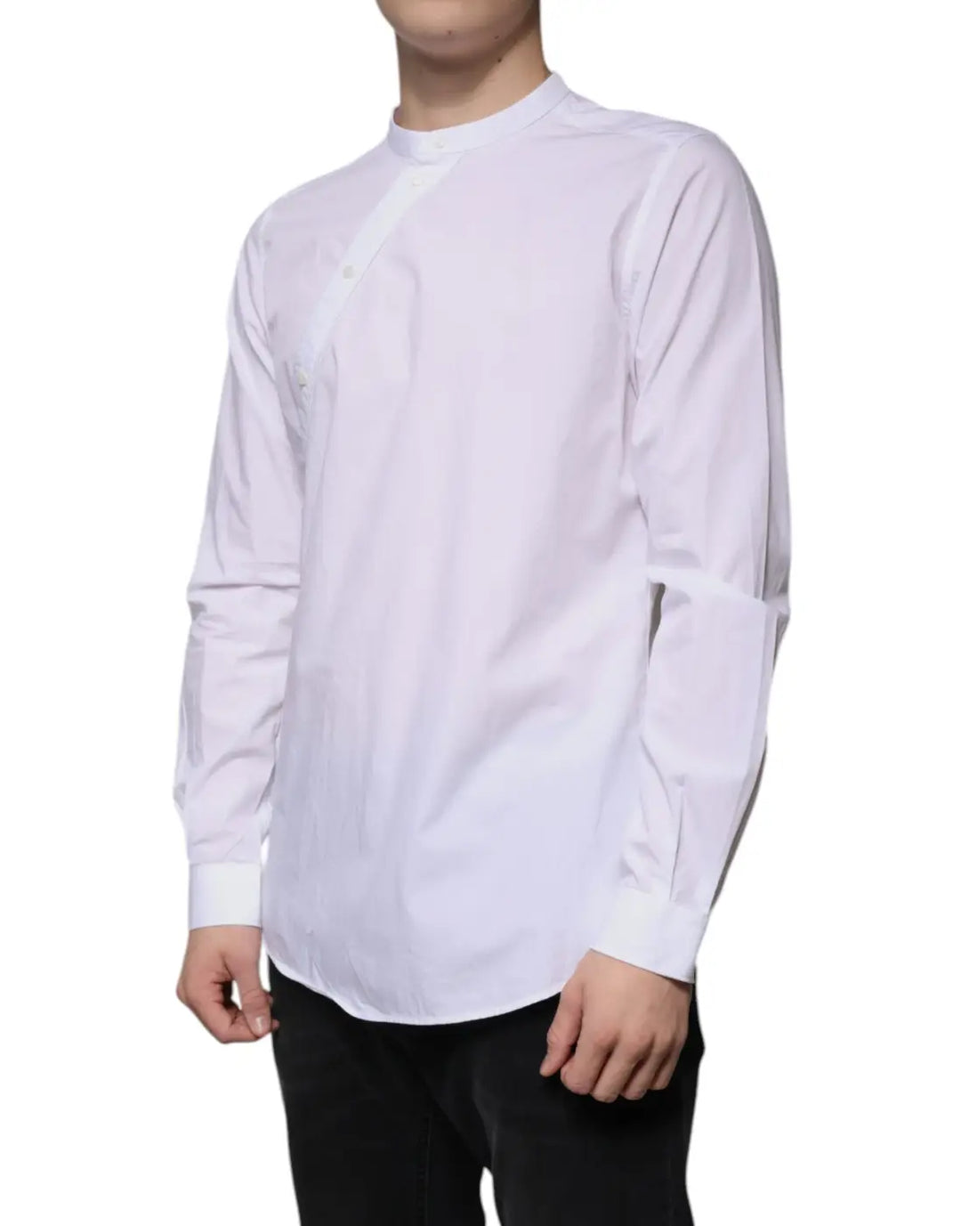 Dolce &amp; Gabbana White Cotton Slim Fit MARTINI Dress Shirt