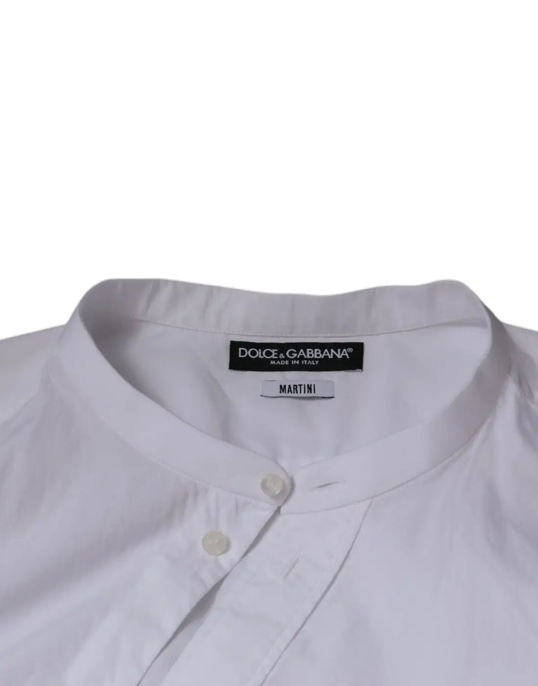 Dolce &amp; Gabbana White Cotton Slim Fit MARTINI Dress Shirt