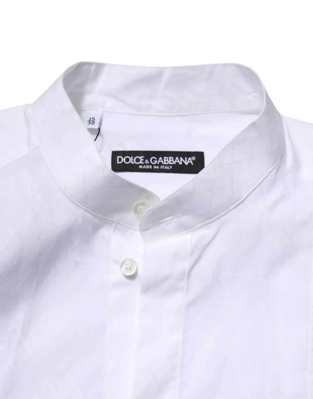 Dolce &amp; Gabbana White Cotton Slim Long Sleeves Formal Shirt