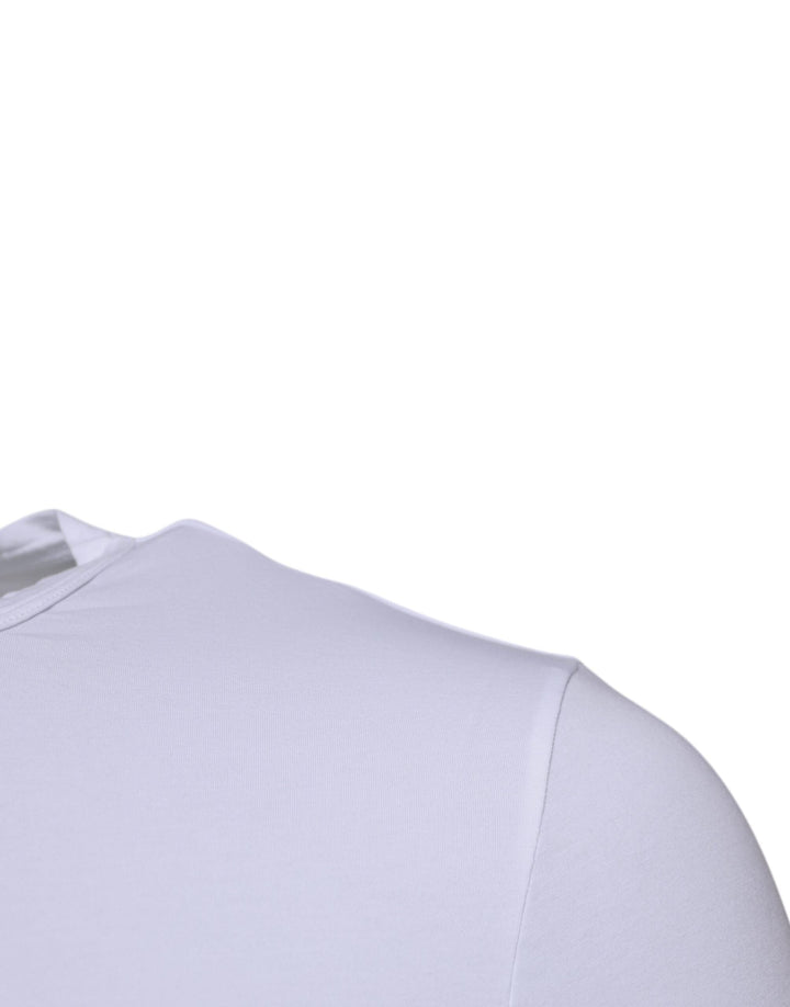 Dolce &amp; Gabbana White Cotton Stretch Crewneck Underwear T-shirt