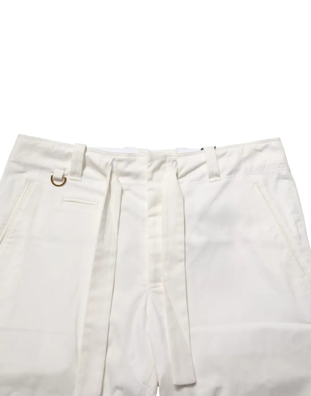 Dolce &amp; Gabbana White Cotton Stretch Cropped Trouser Pants