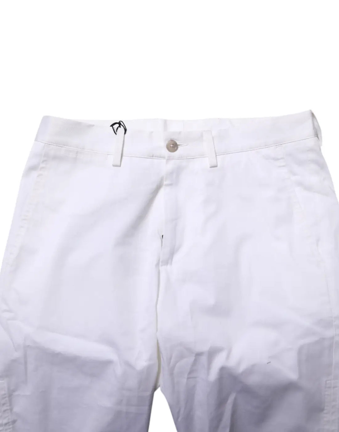 Dolce &amp; Gabbana White Cotton Stretch Men Denim Bermuda Shorts
