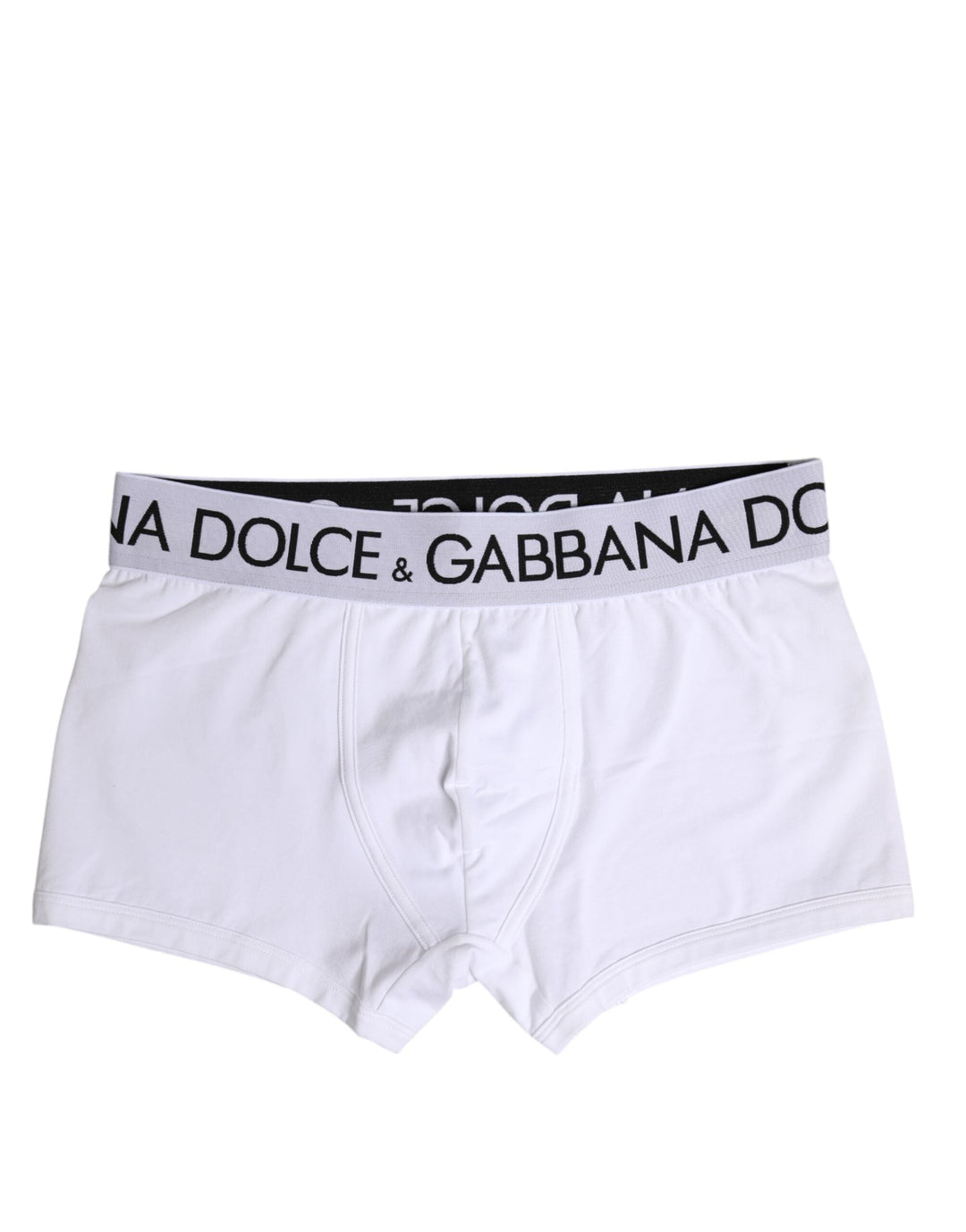 Dolce &amp; Gabbana White Cotton Stretch Regular Boxer Underwear