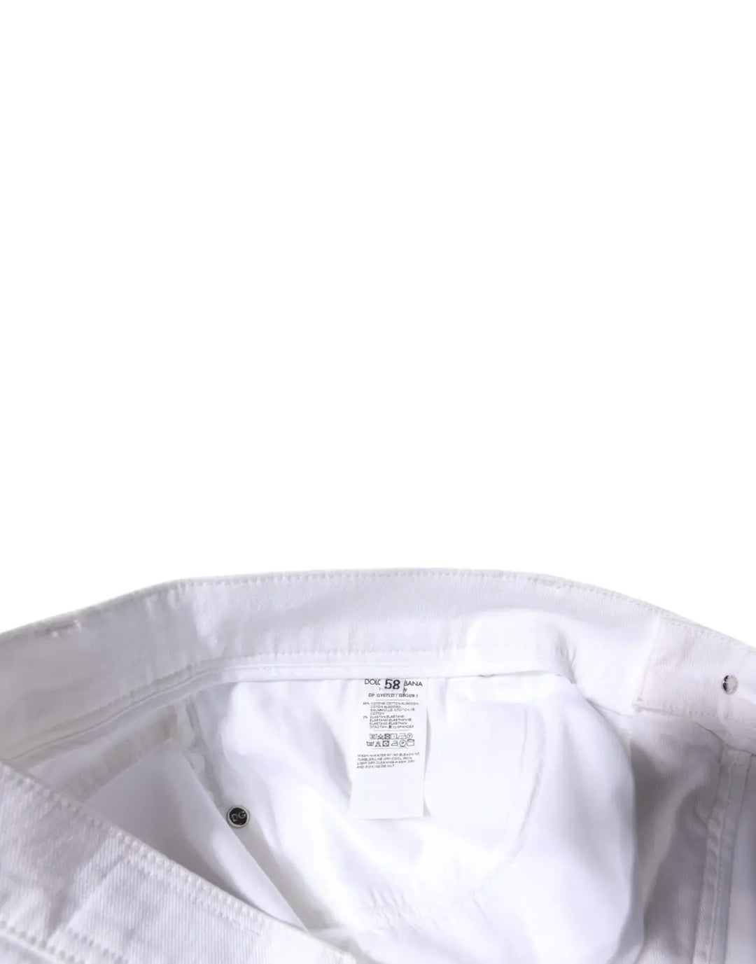 Dolce &amp; Gabbana White Cotton Stretch Skinny Men Denim Jeans