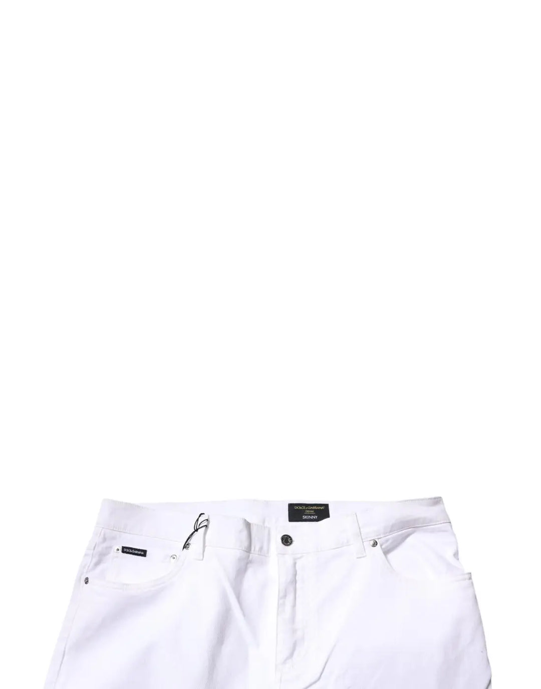 Dolce &amp; Gabbana White Cotton Stretch Skinny Men Denim Jeans